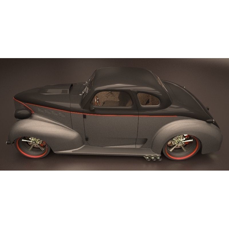 Chevrolet Master de Luxe 1939 3D Model – Modified Racing Design, FBX, OBJ - View 12
