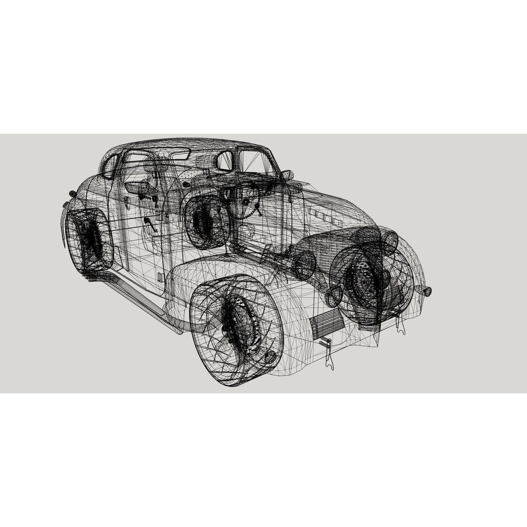 Chevrolet Master de Luxe 1939 3D Model – Modified Racing Design, FBX, OBJ - View 17