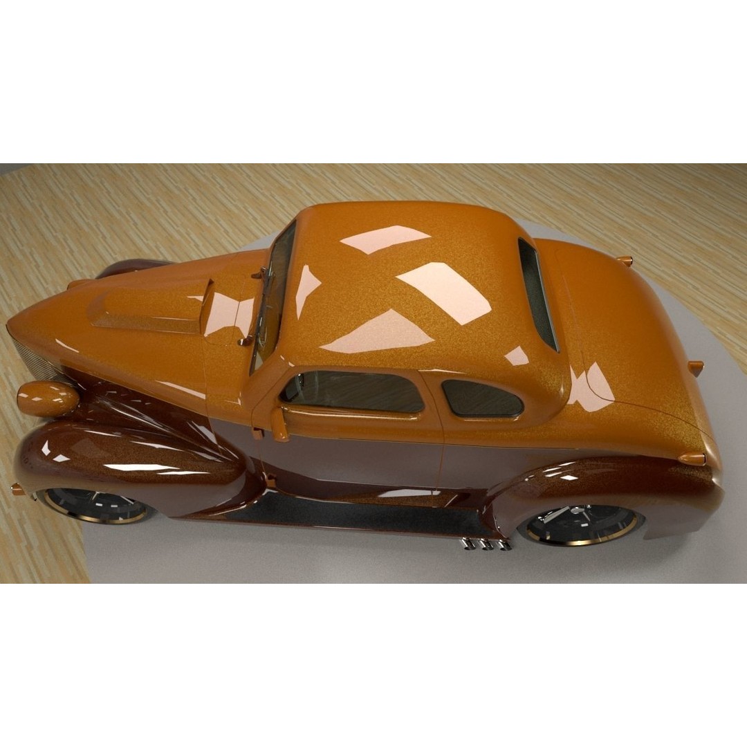 Chevrolet Master de Luxe 1939 3D Model – Modified Racing Design, FBX, OBJ - View 5