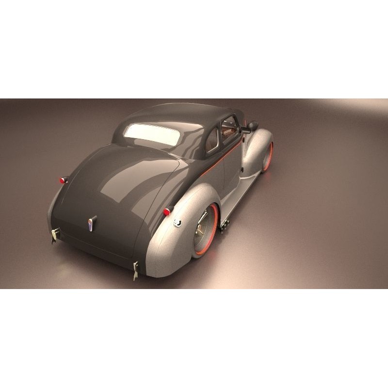 Chevrolet Master de Luxe 1939 3D Model – Modified Racing Design, FBX, OBJ - View 8