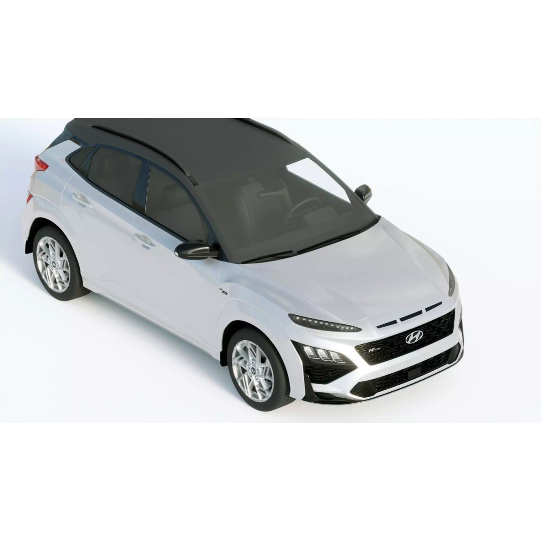 Hyundai Kona N 2021 3D Model – High Poly Game-Ready Asset, FBX, Blender