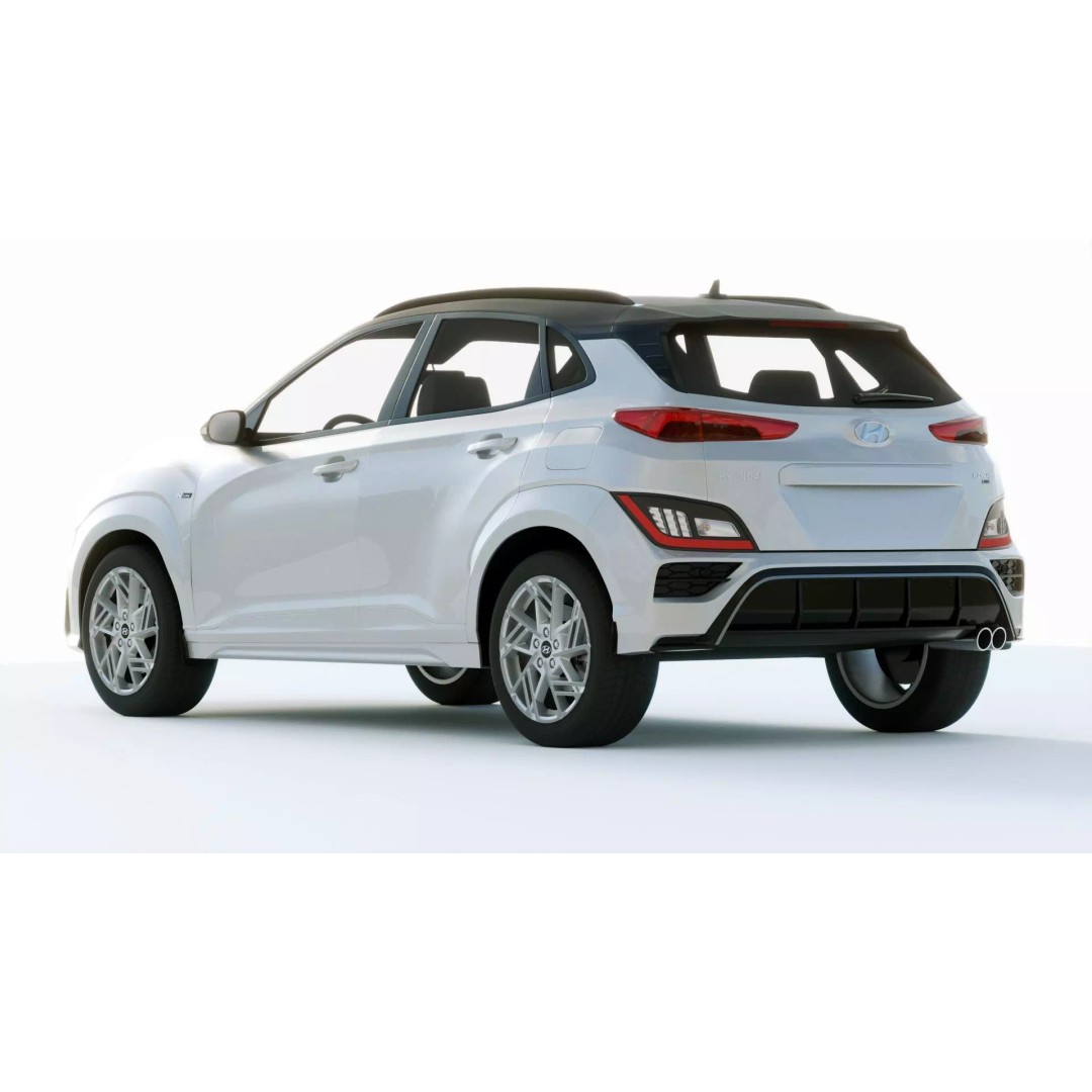 Hyundai Kona N 2021 3D Model – High Poly Game-Ready Asset, FBX, Blender - View 14
