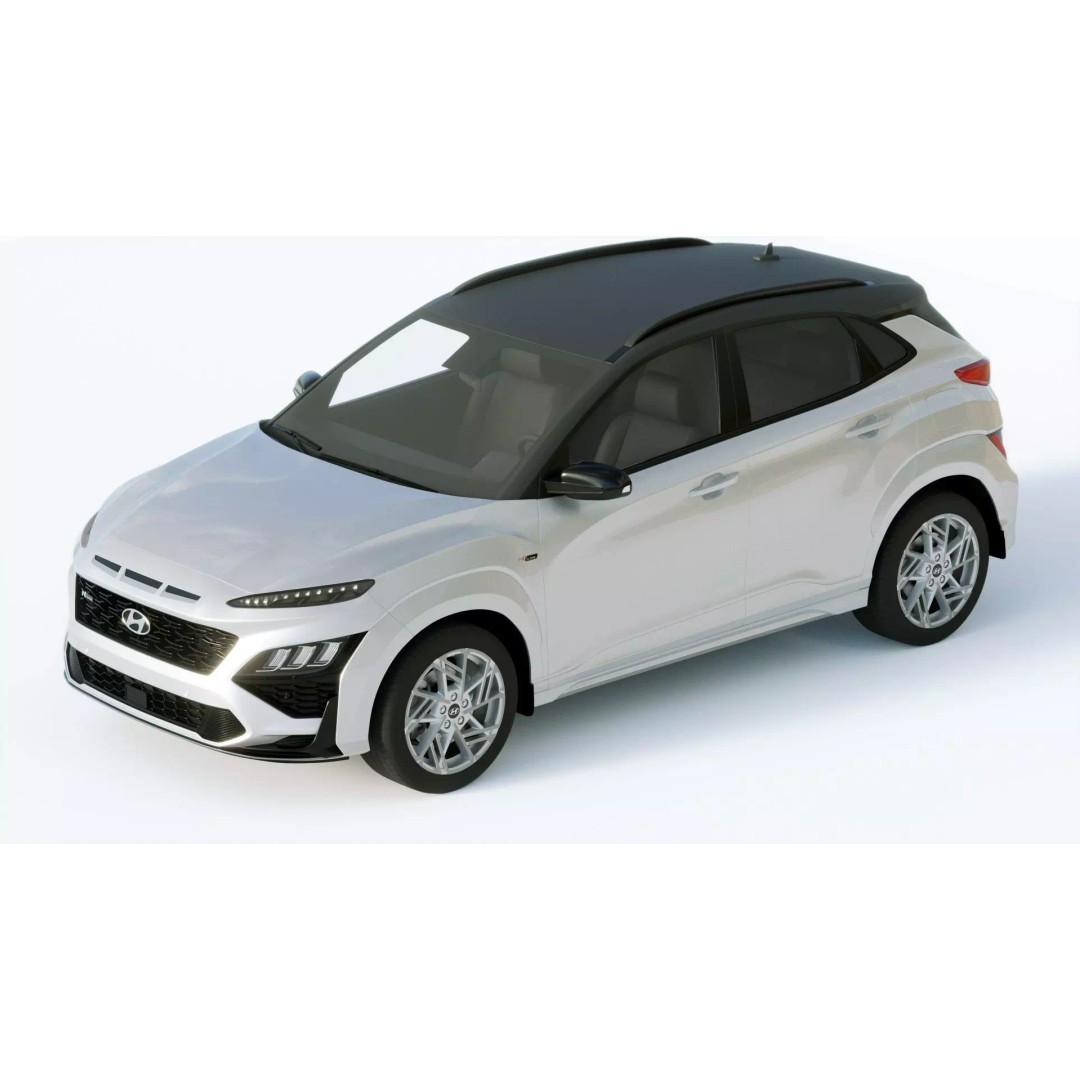 Hyundai Kona N 2021 3D Model – High Poly Game-Ready Asset, FBX, Blender - View 17