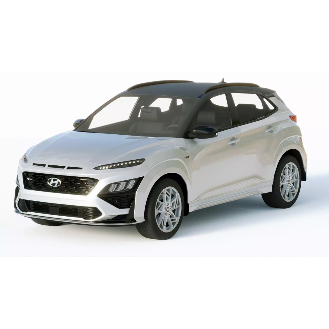 Hyundai Kona N 2021 3D Model – High Poly Game-Ready Asset, FBX, Blender - View 3