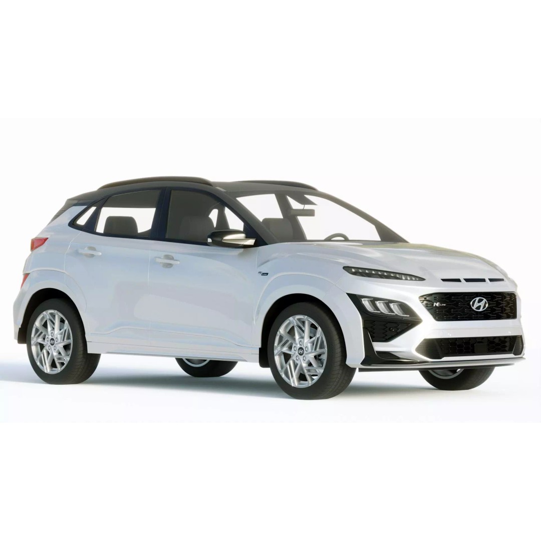 Hyundai Kona N 2021 3D Model – High Poly Game-Ready Asset, FBX, Blender - View 8