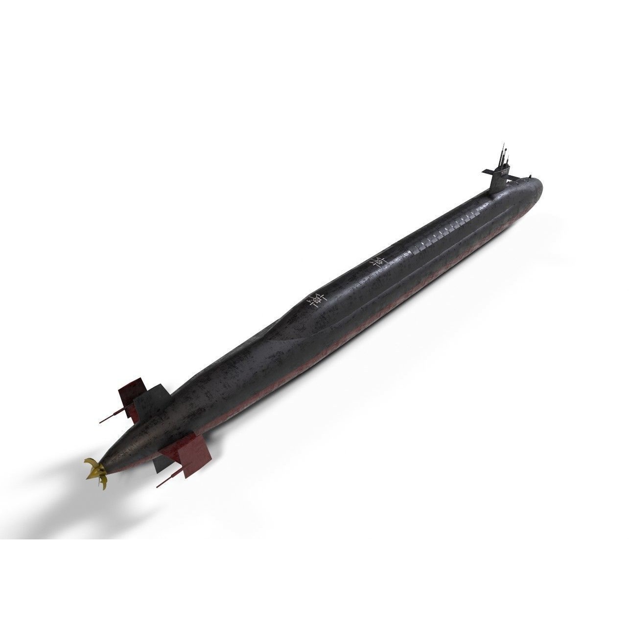 Ohio Class Submarine - Low-Poly Game-Ready 3D Model - View 11