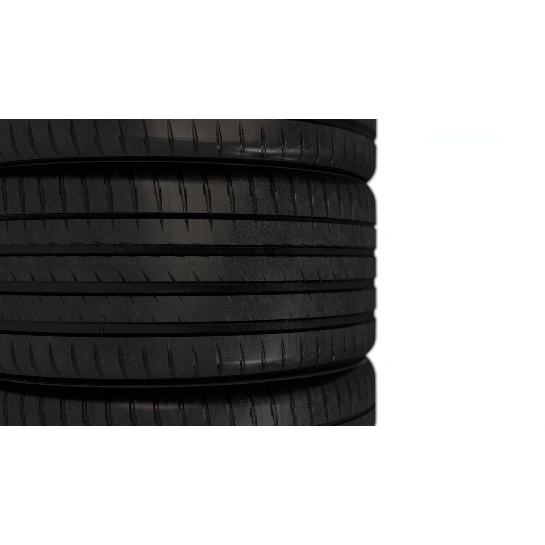 Realistic Rim and Tire 3D Model – Low Poly, Game Ready, Blender, FBX, OBJ - View 4