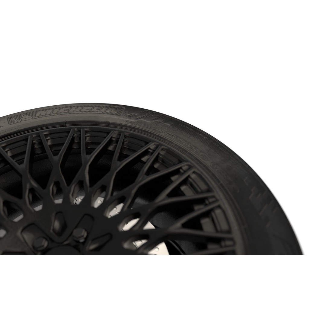 Realistic Rim and Tire 3D Model – Low Poly, Game Ready, Blender, FBX, OBJ - View 5