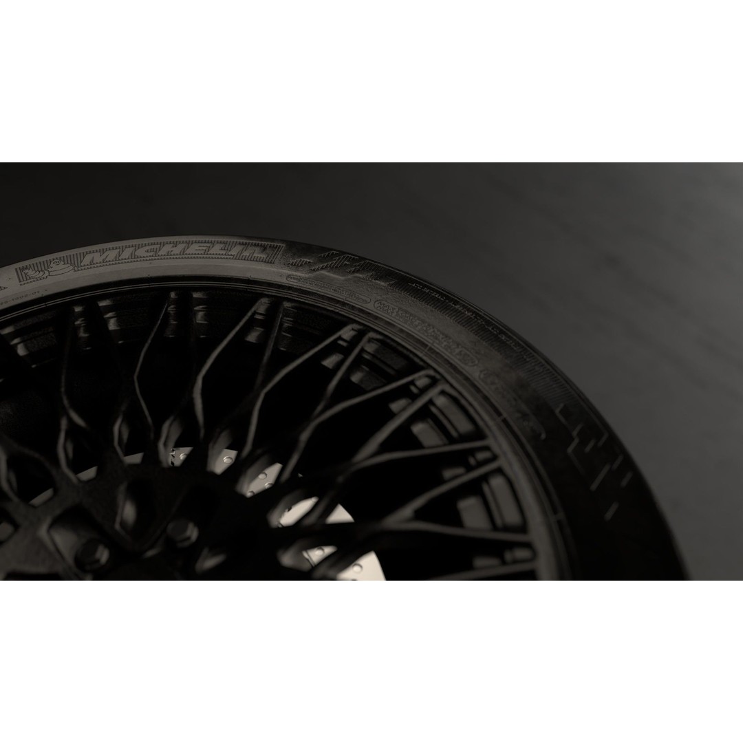 Realistic Rim and Tire 3D Model – Low Poly, Game Ready, Blender, FBX, OBJ - View 9