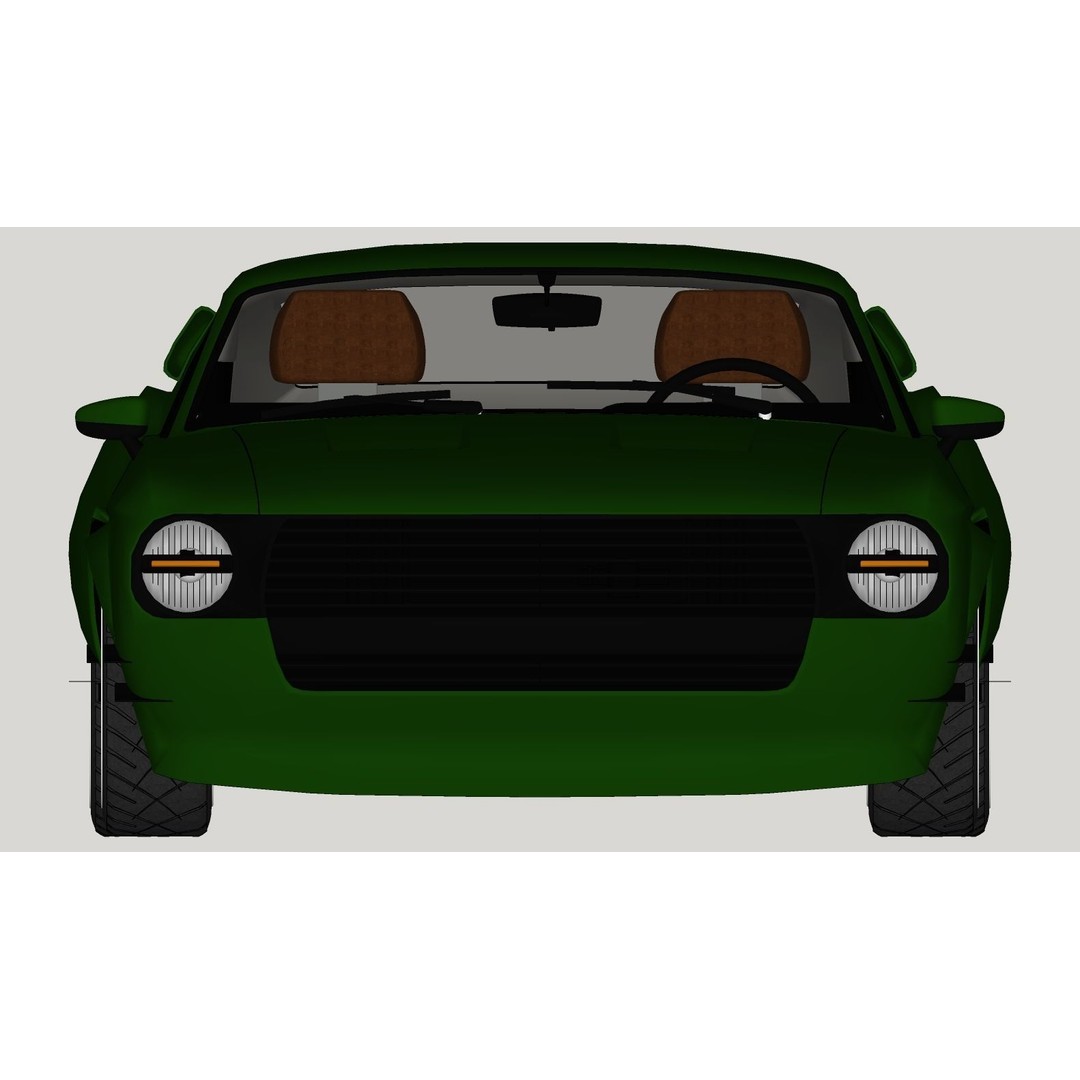 Mustang 1968 Low Poly 3D Model – Classic Car Game Asset, FBX - View 15
