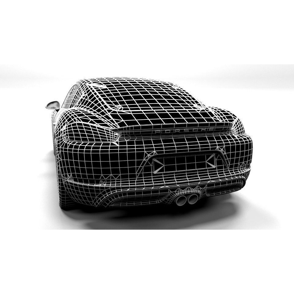Porsche Cayman 2017 3D Model – Low Poly Game Asset, FBX - View 5