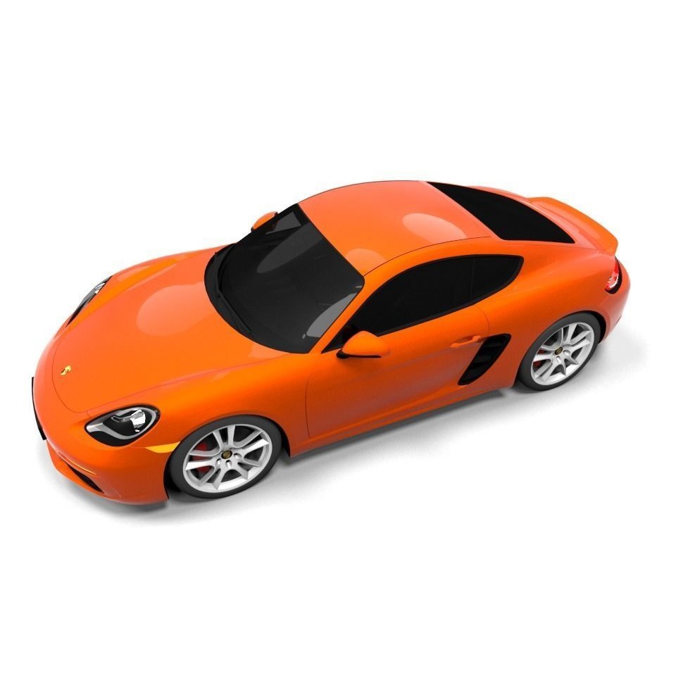 Porsche Cayman 2017 3D Model – Low Poly Game Asset, FBX - View 6