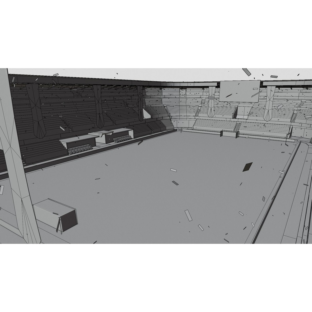 Football Stadium 3D Model – Low Poly Game Ready Asset, FBX, Unity