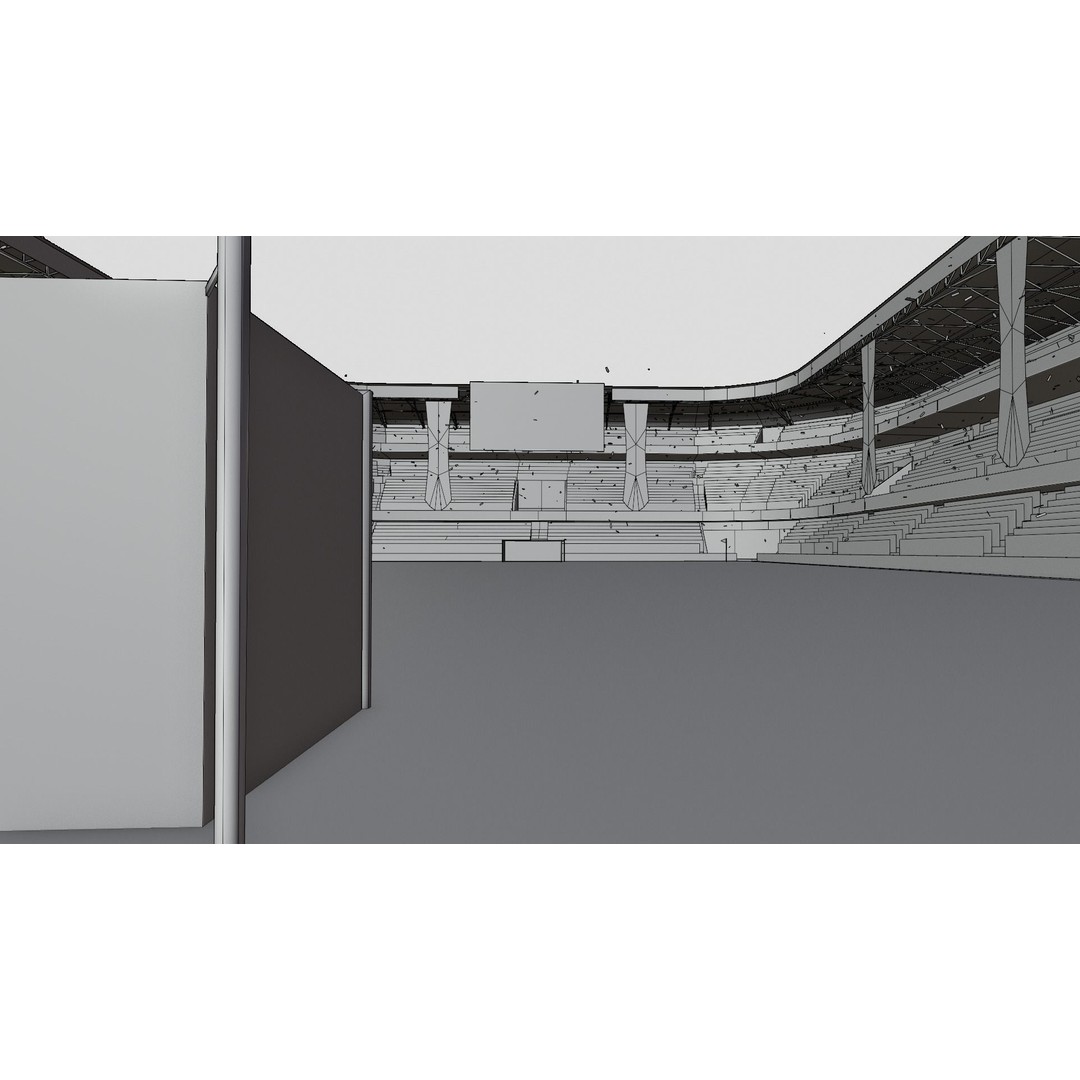 Football Stadium 3D Model – Low Poly Game Ready Asset, FBX, Unity - View 11