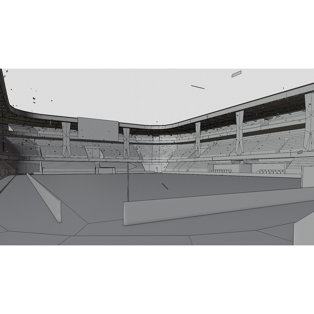Football Stadium 3D Model – Low Poly Game Ready Asset, FBX, Unity - View 12
