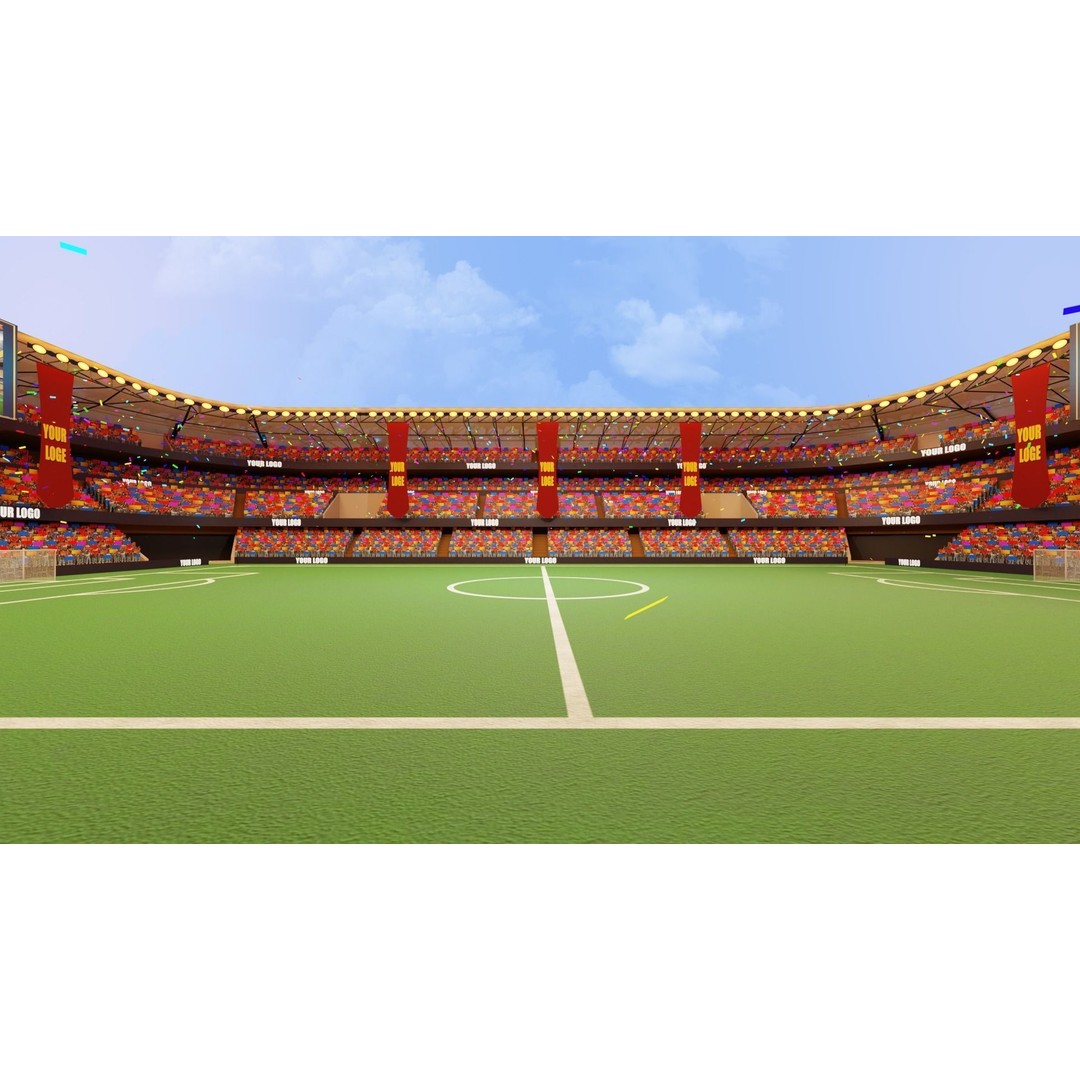 Football Stadium 3D Model – Low Poly Game Ready Asset, FBX, Unity - View 5