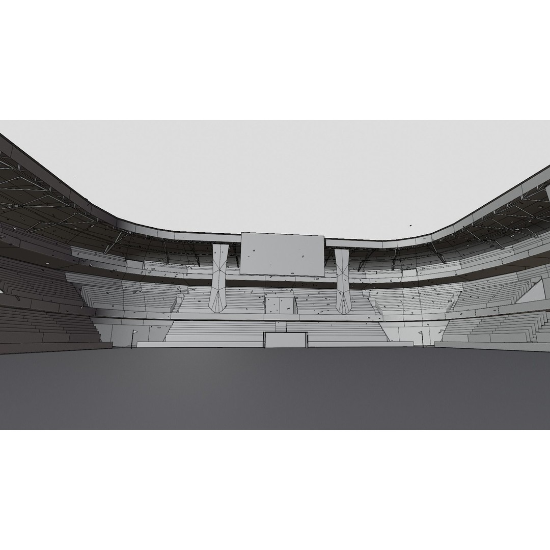 Football Stadium 3D Model – Low Poly Game Ready Asset, FBX, Unity - View 8