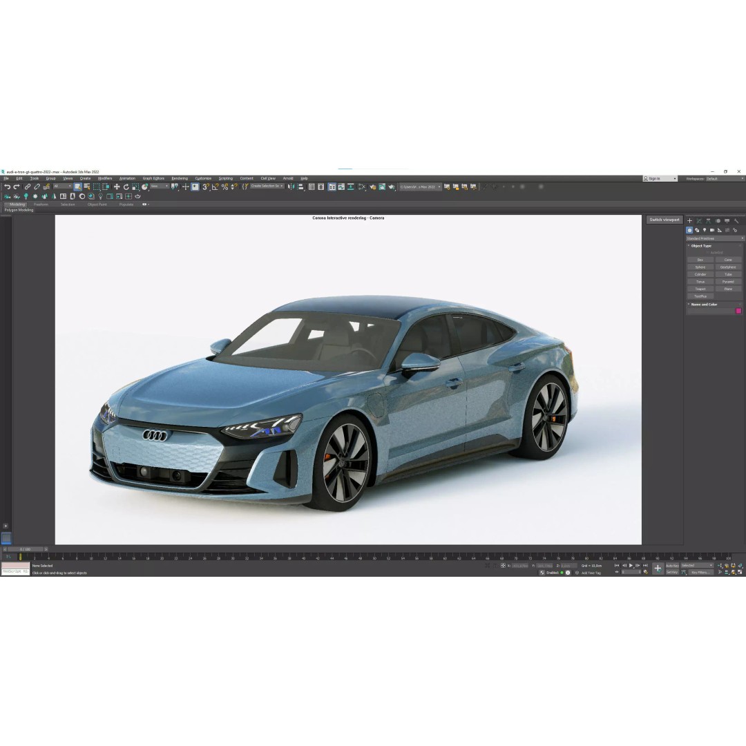 Audi E-Tron GT quattro 2022 3D Model – High Poly Luxury Sedan, FBX, Blender