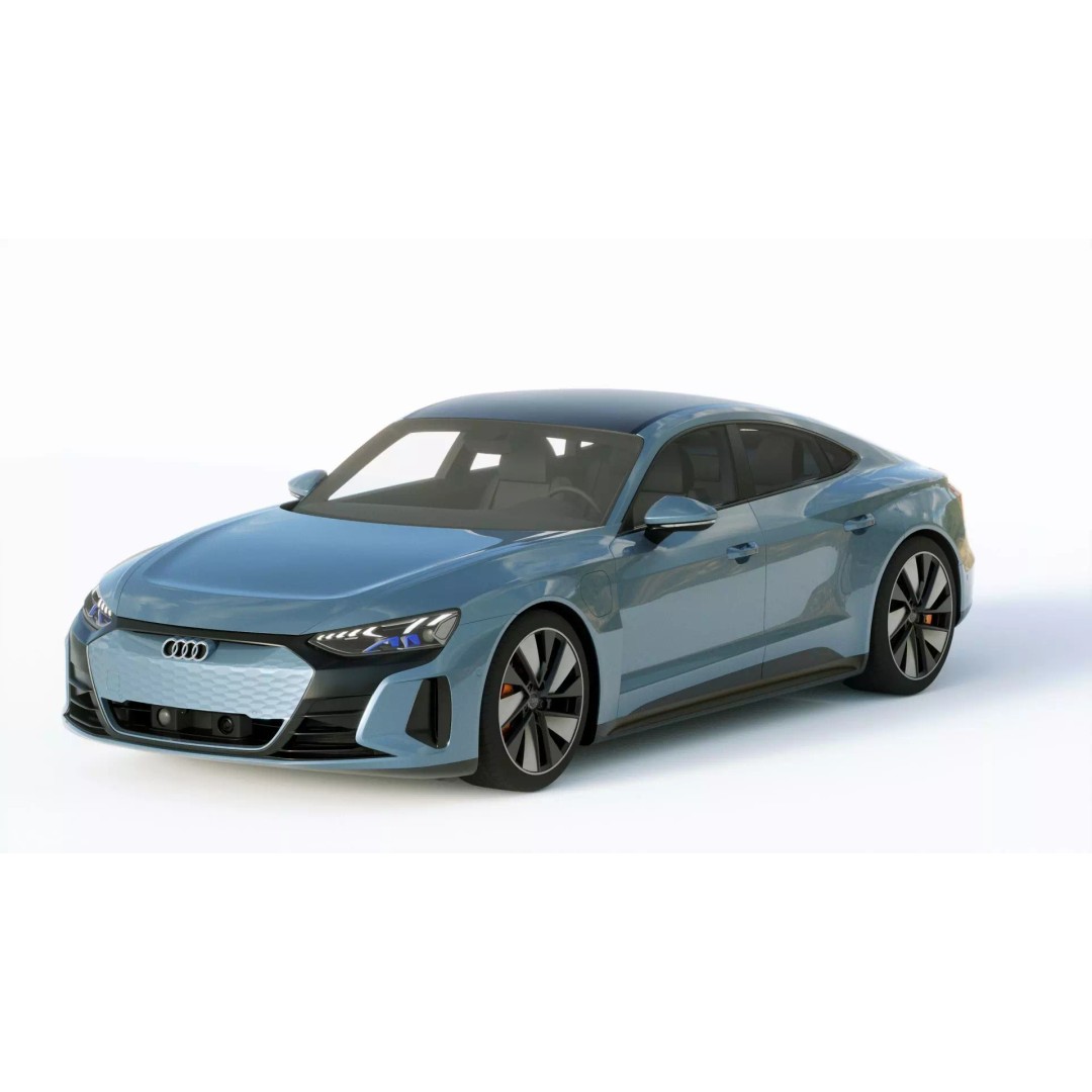 Audi E-Tron GT quattro 2022 3D Model – High Poly Luxury Sedan, FBX, Blender - View 3