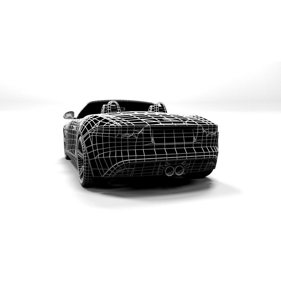 Jaguar F-Type Cabrio 3D Model – Low Poly Game Asset, FBX - View 5