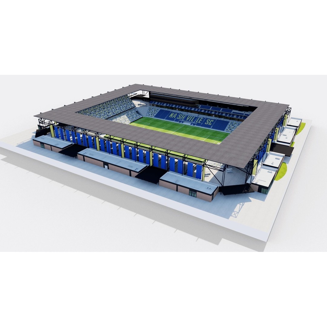 Geodis Park 3D Model – Stadium Asset with Textures, FBX, OBJ - View 3