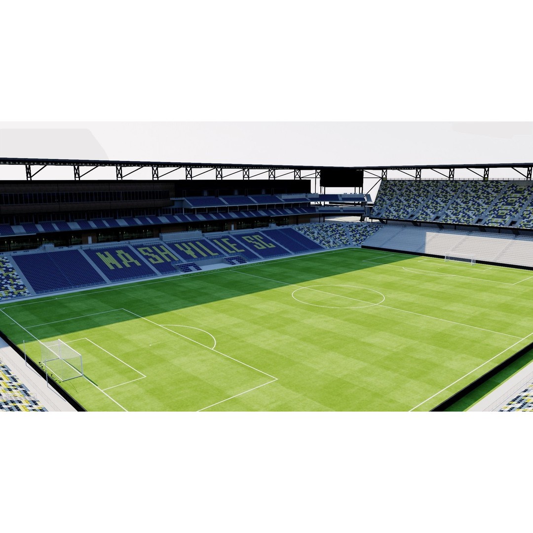 Geodis Park 3D Model – Stadium Asset with Textures, FBX, OBJ - View 4