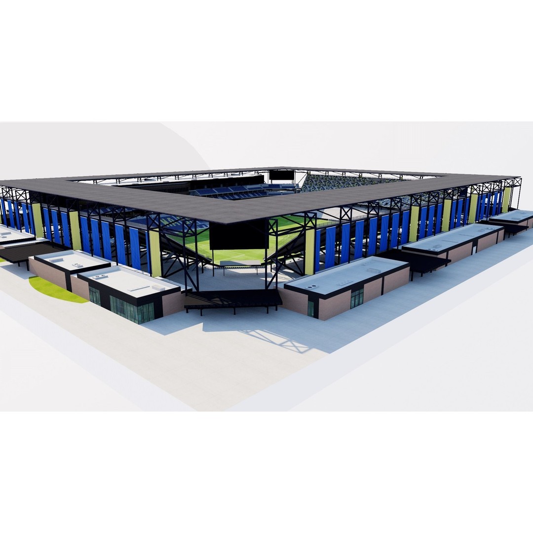 Geodis Park 3D Model – Stadium Asset with Textures, FBX, OBJ - View 8