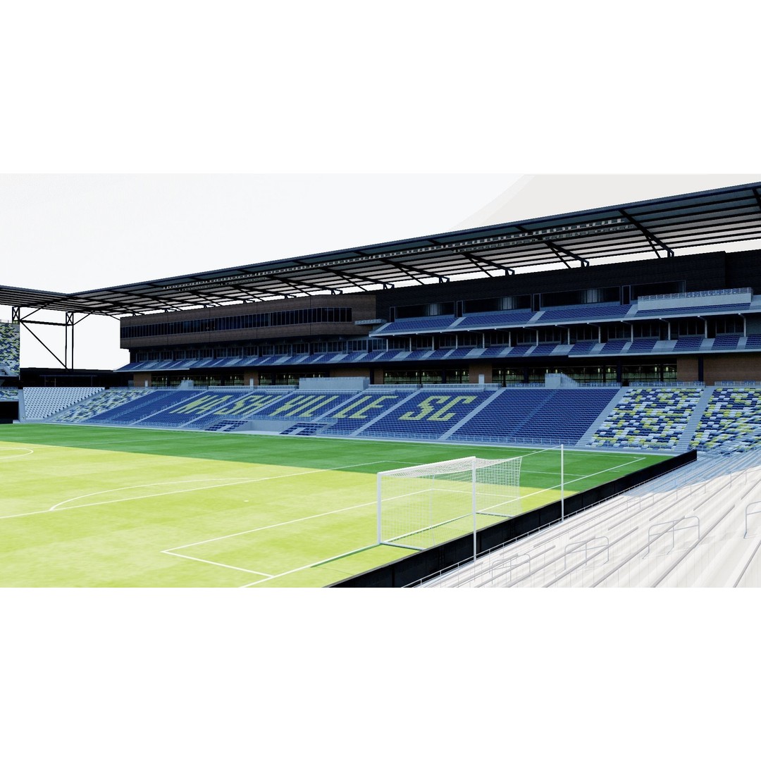 Geodis Park 3D Model – Stadium Asset with Textures, FBX, OBJ - View 9