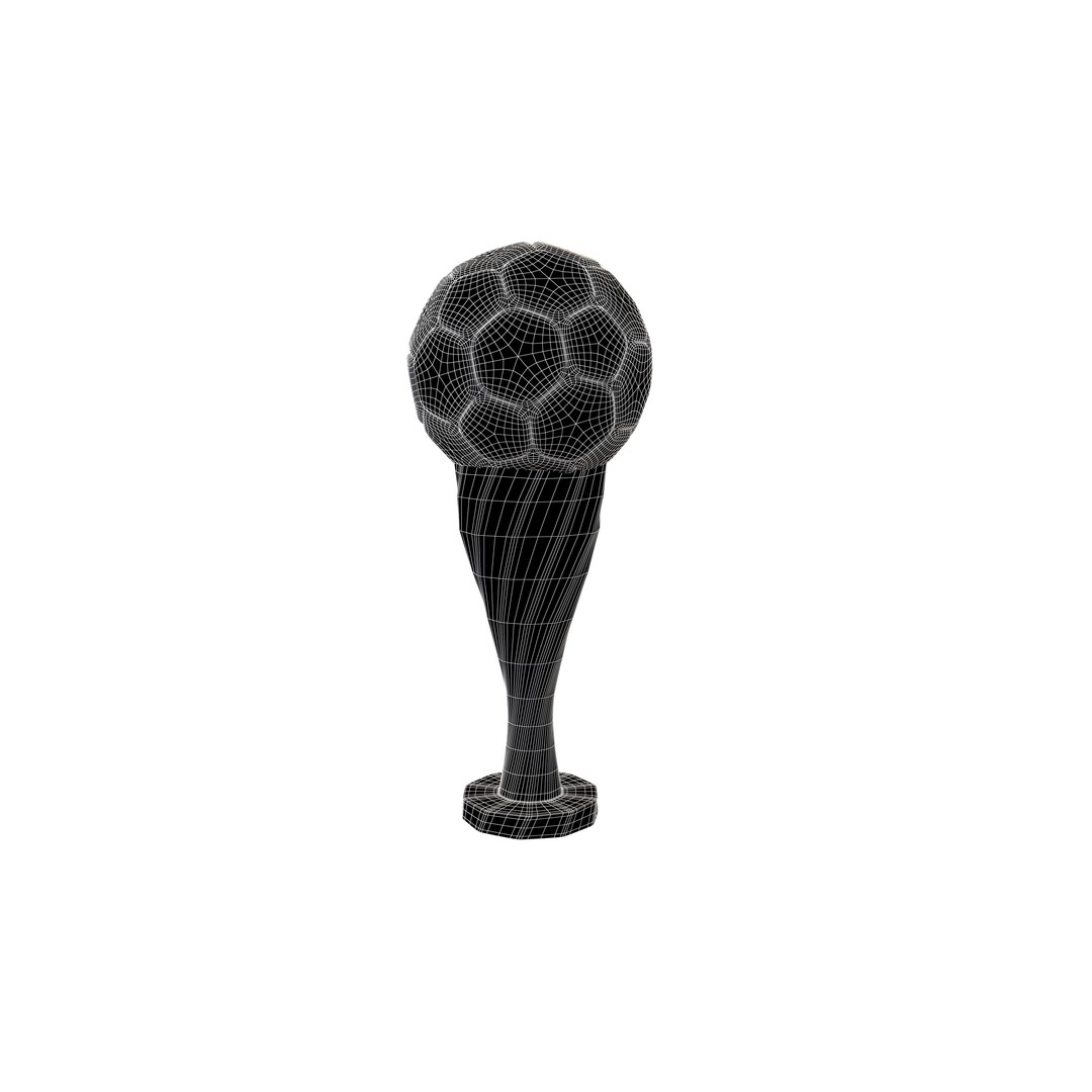 Soccer Ball Trophy 3D Model – Low Poly Game Asset, FBX, OBJ - View 6