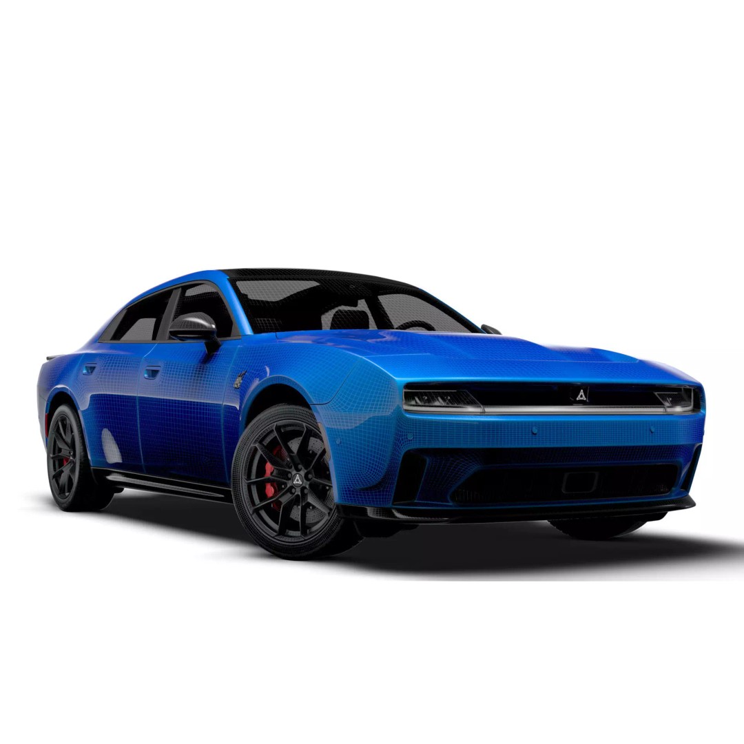 Dodge Charger Daytona Scat Pack 3D Model – High Poly Game Asset, FBX, PBR - View 16