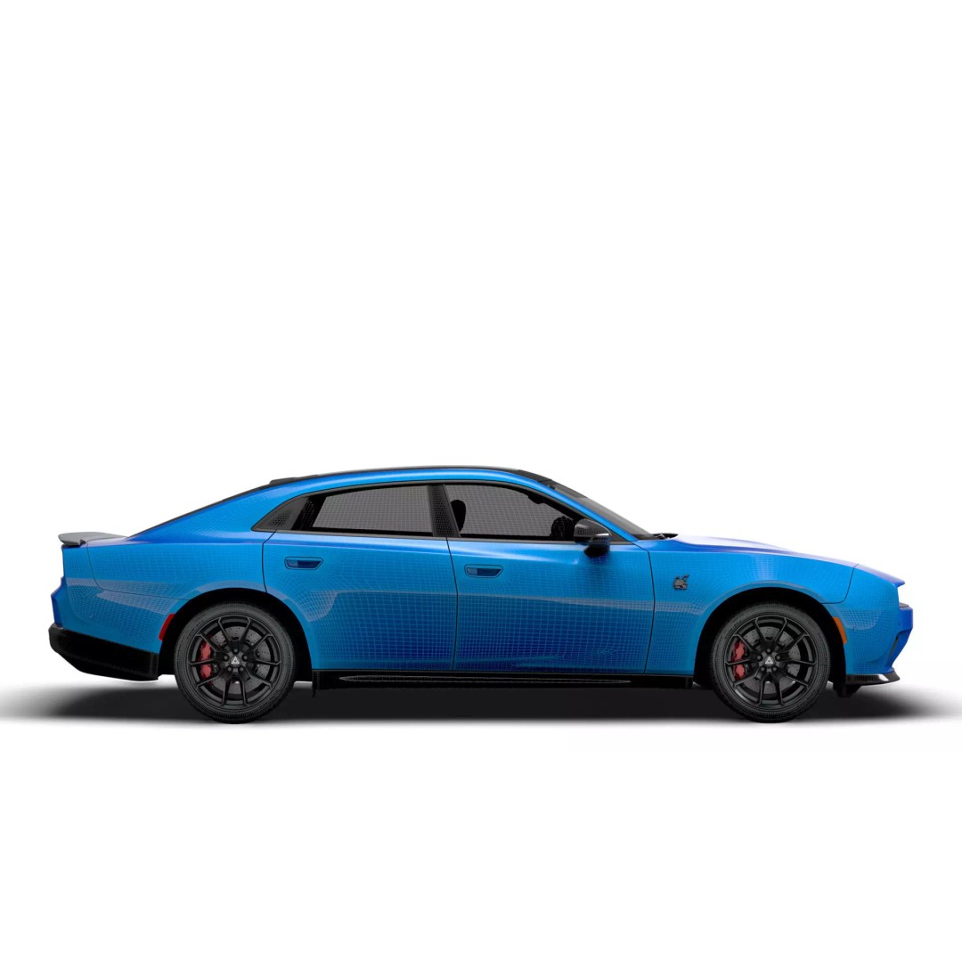 Dodge Charger Daytona Scat Pack 3D Model – High Poly Game Asset, FBX, PBR - View 17