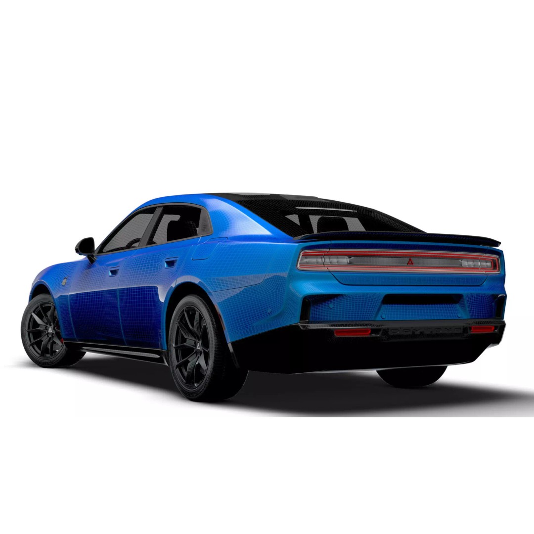 Dodge Charger Daytona Scat Pack 3D Model – High Poly Game Asset, FBX, PBR - View 18