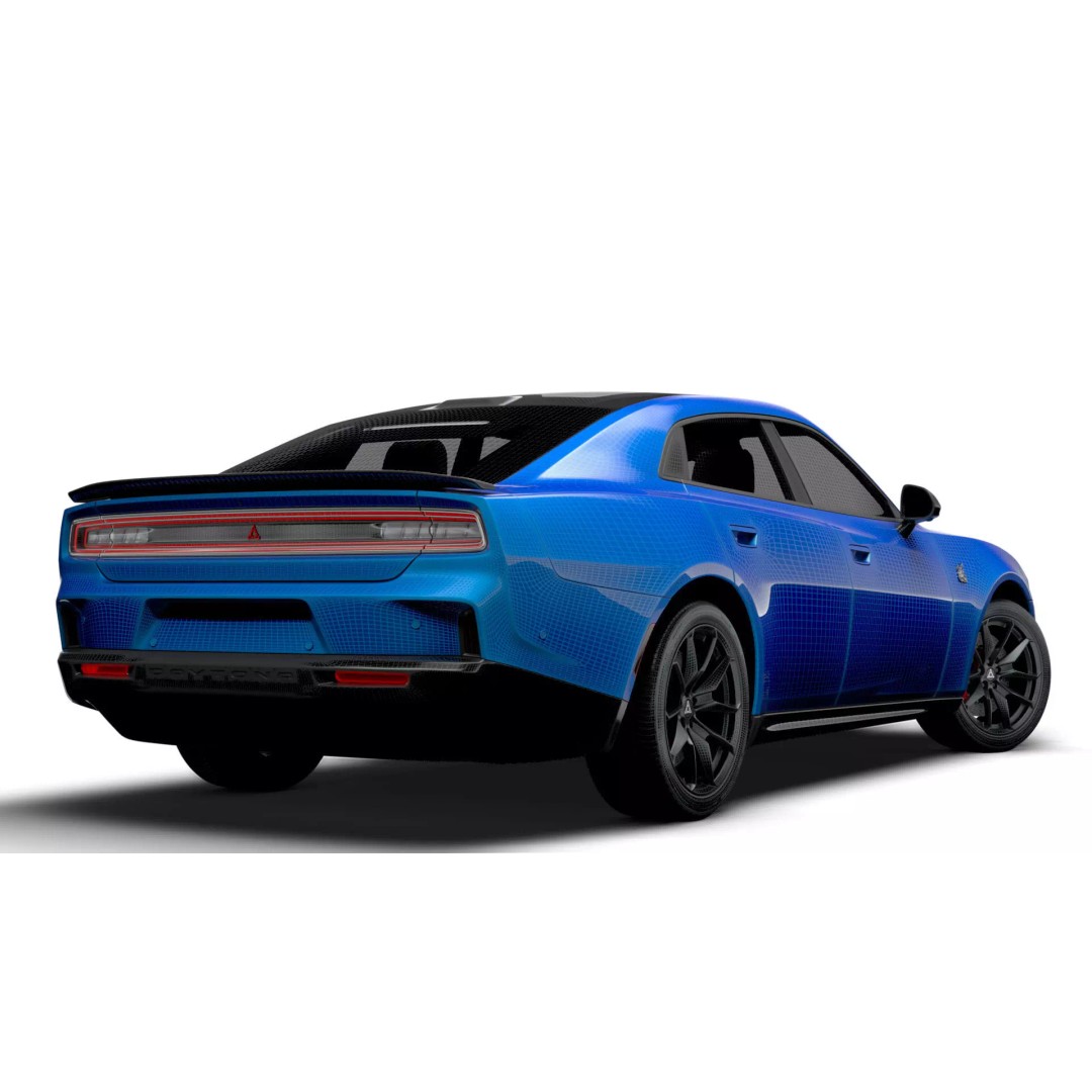 Dodge Charger Daytona Scat Pack 3D Model – High Poly Game Asset, FBX, PBR - View 21