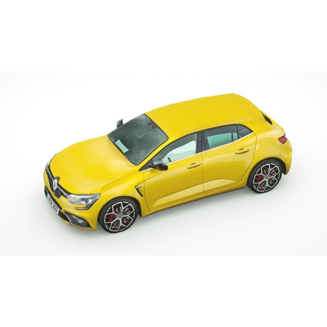Renault Megane RS 2019 3D Model – Low Poly Game Asset, FBX - View 4