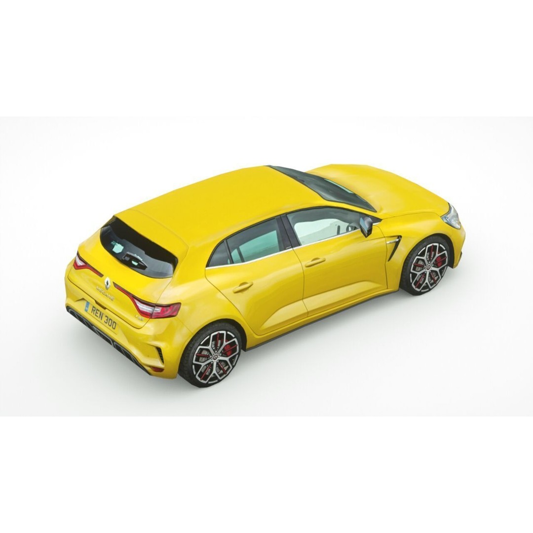Renault Megane RS 2019 3D Model – Low Poly Game Asset, FBX - View 5