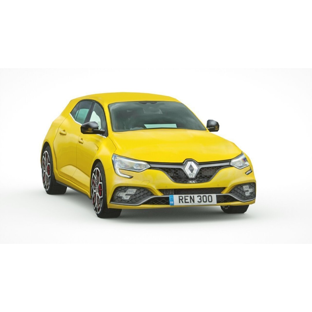 Renault Megane RS 2019 3D Model – Low Poly Game Asset, FBX - View 7