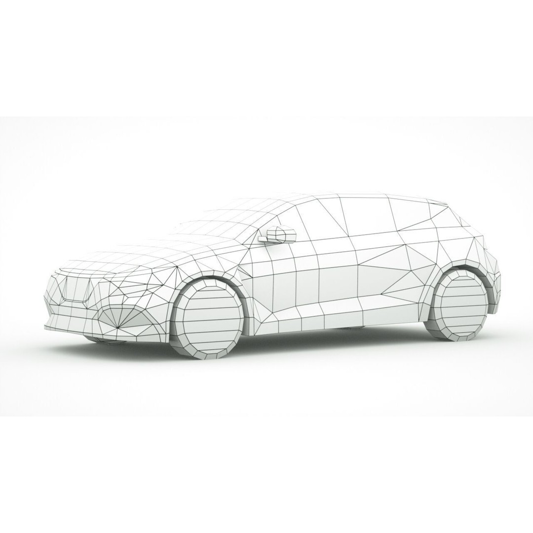 Renault Megane RS 2019 3D Model – Low Poly Game Asset, FBX - View 8