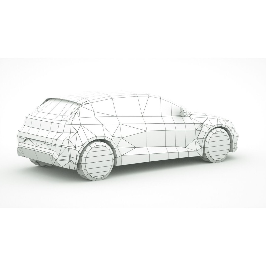 Renault Megane RS 2019 3D Model – Low Poly Game Asset, FBX - View 9