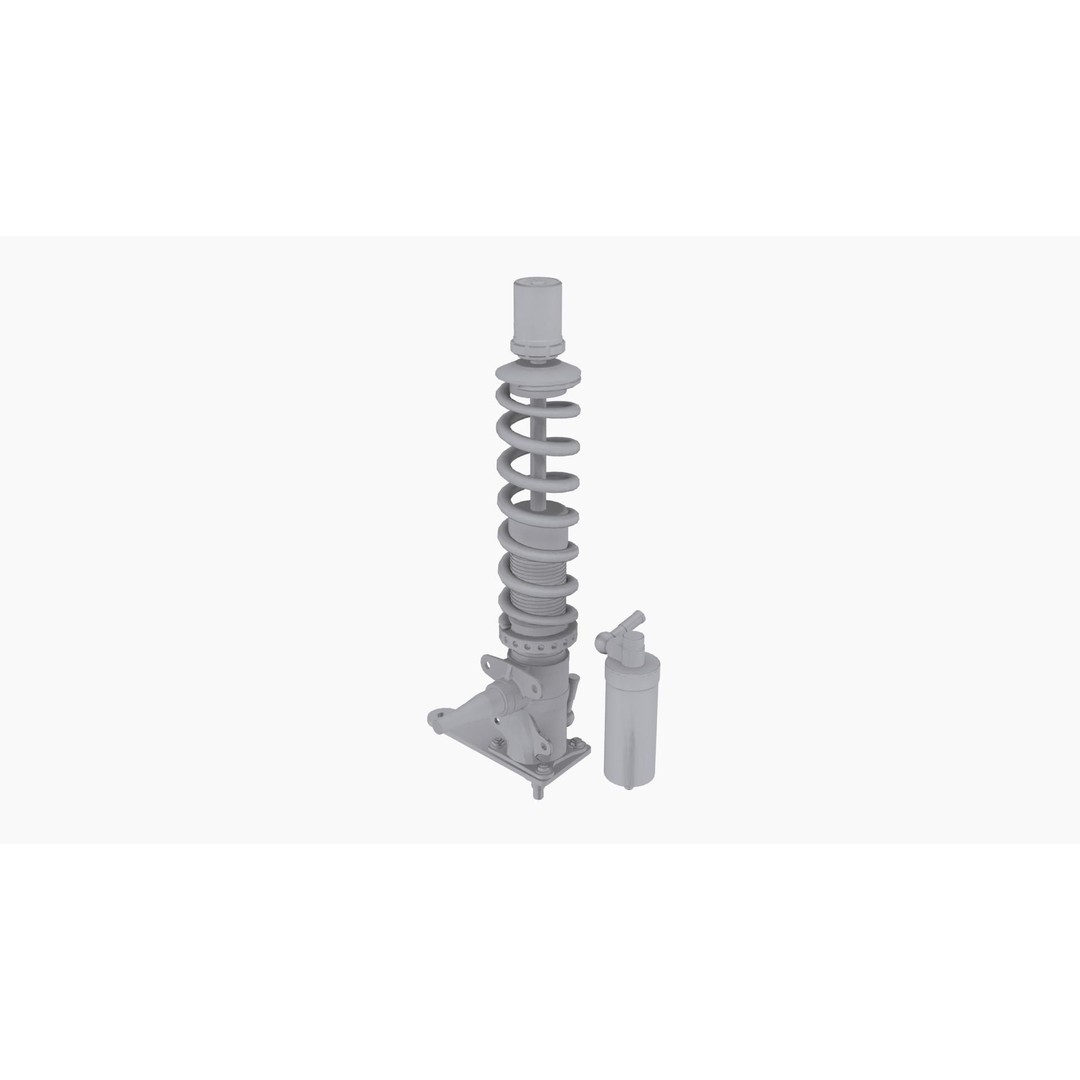 Penske Coilovers 3D Model – Low Poly Game Asset, FBX, OBJ - View 11