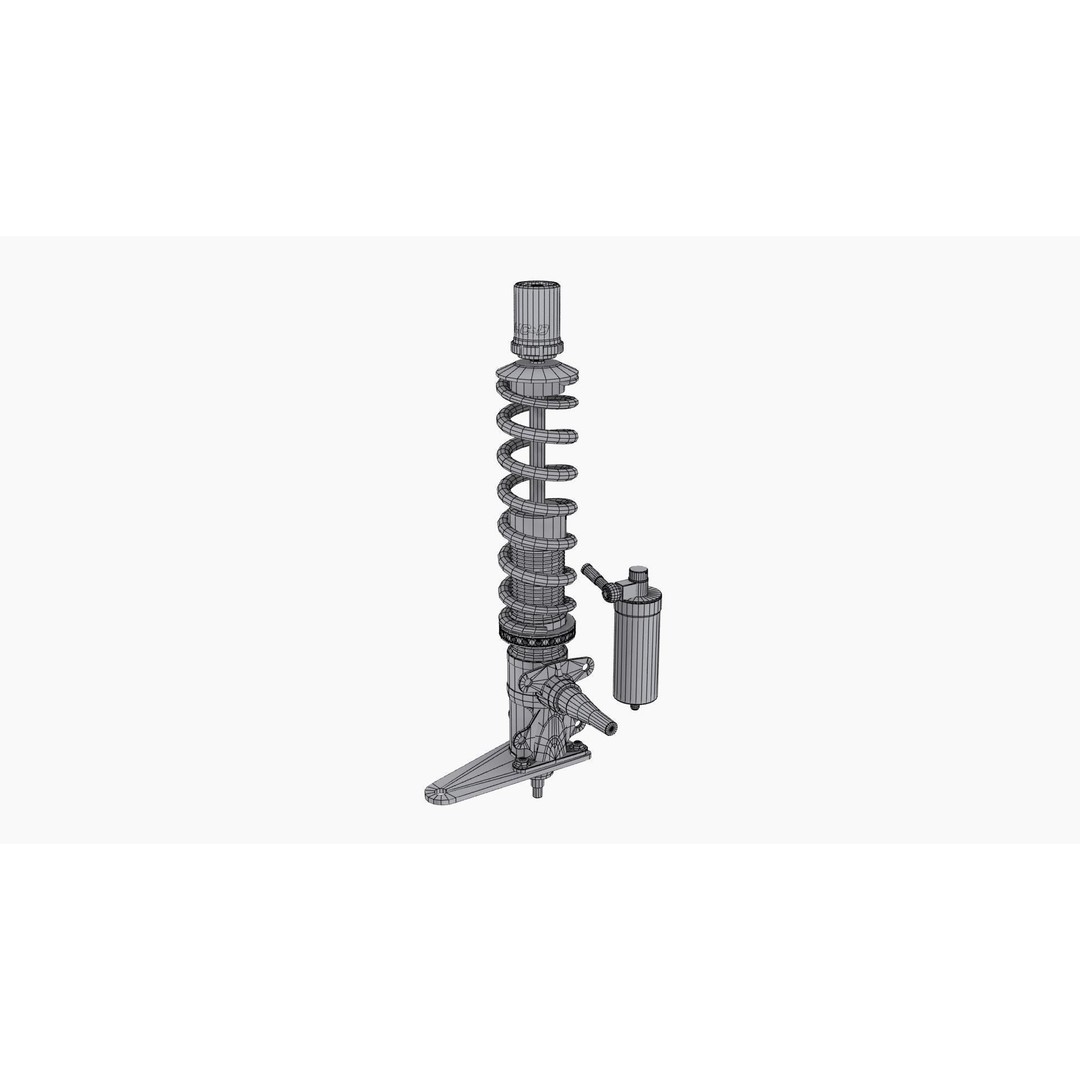 Penske Coilovers 3D Model – Low Poly Game Asset, FBX, OBJ - View 12