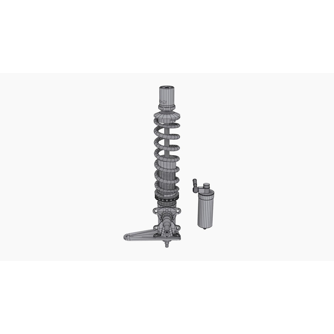 Penske Coilovers 3D Model – Low Poly Game Asset, FBX, OBJ - View 13