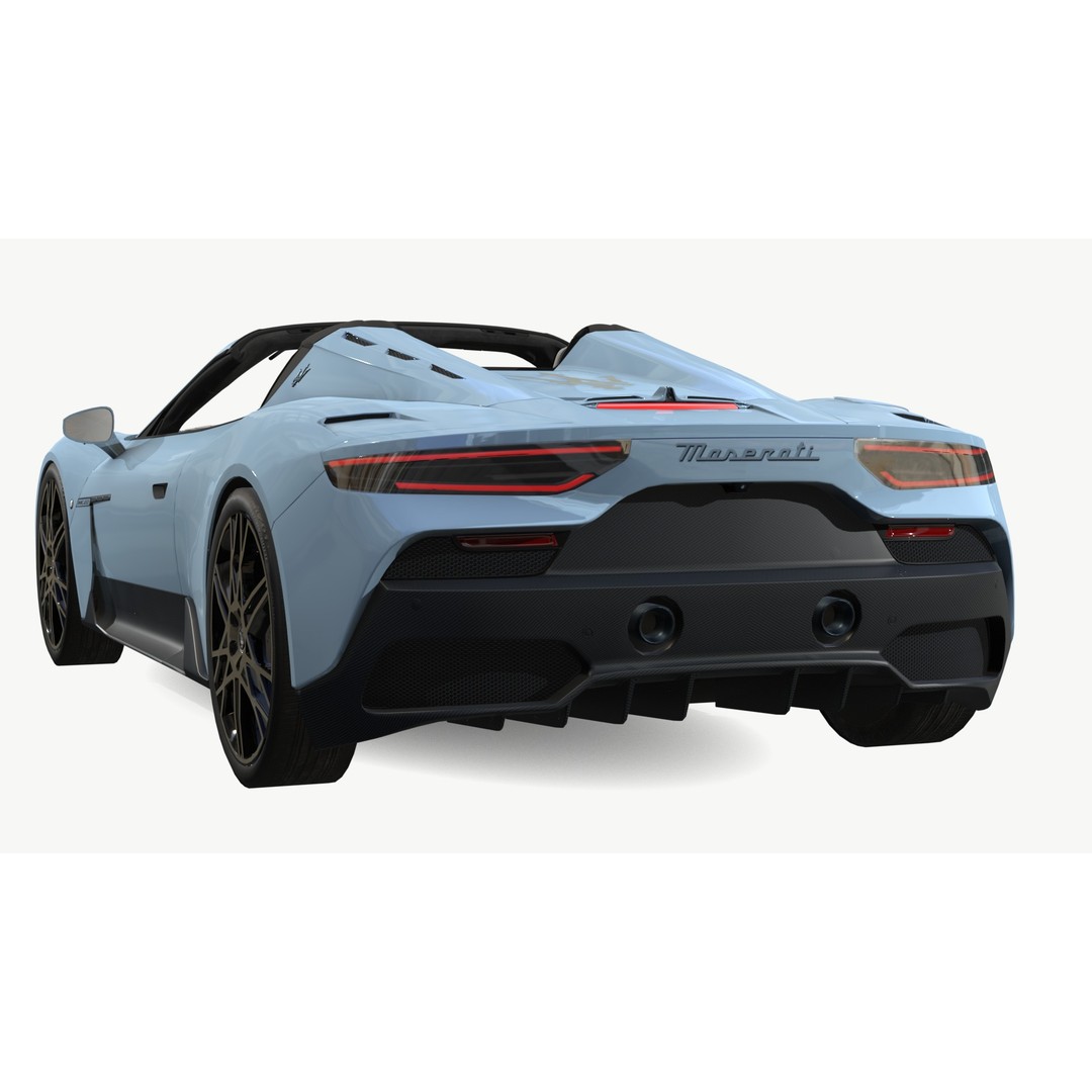 Maserati MC20 Cielo 2024 3D Model – Low Poly Game Ready Asset, FBX - View 10