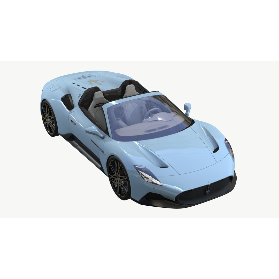 Maserati MC20 Cielo 2024 3D Model – Low Poly Game Ready Asset, FBX - View 11