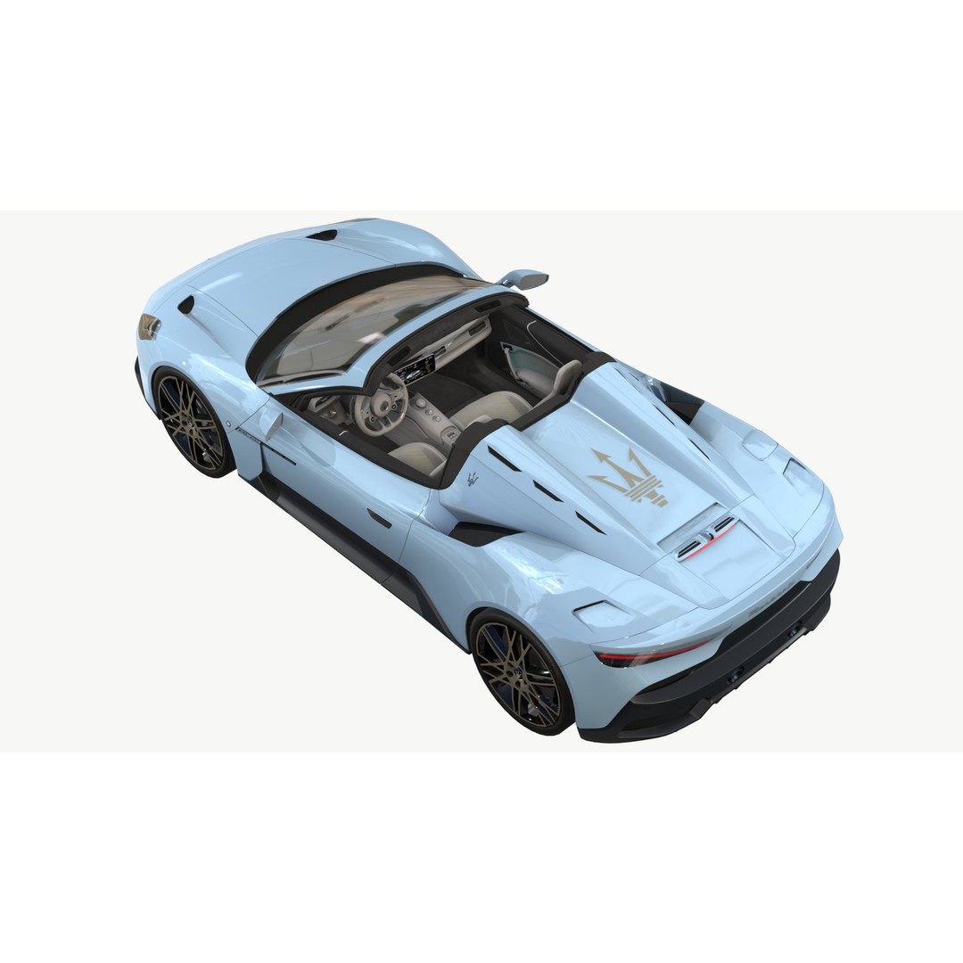 Maserati MC20 Cielo 2024 3D Model – Low Poly Game Ready Asset, FBX - View 12