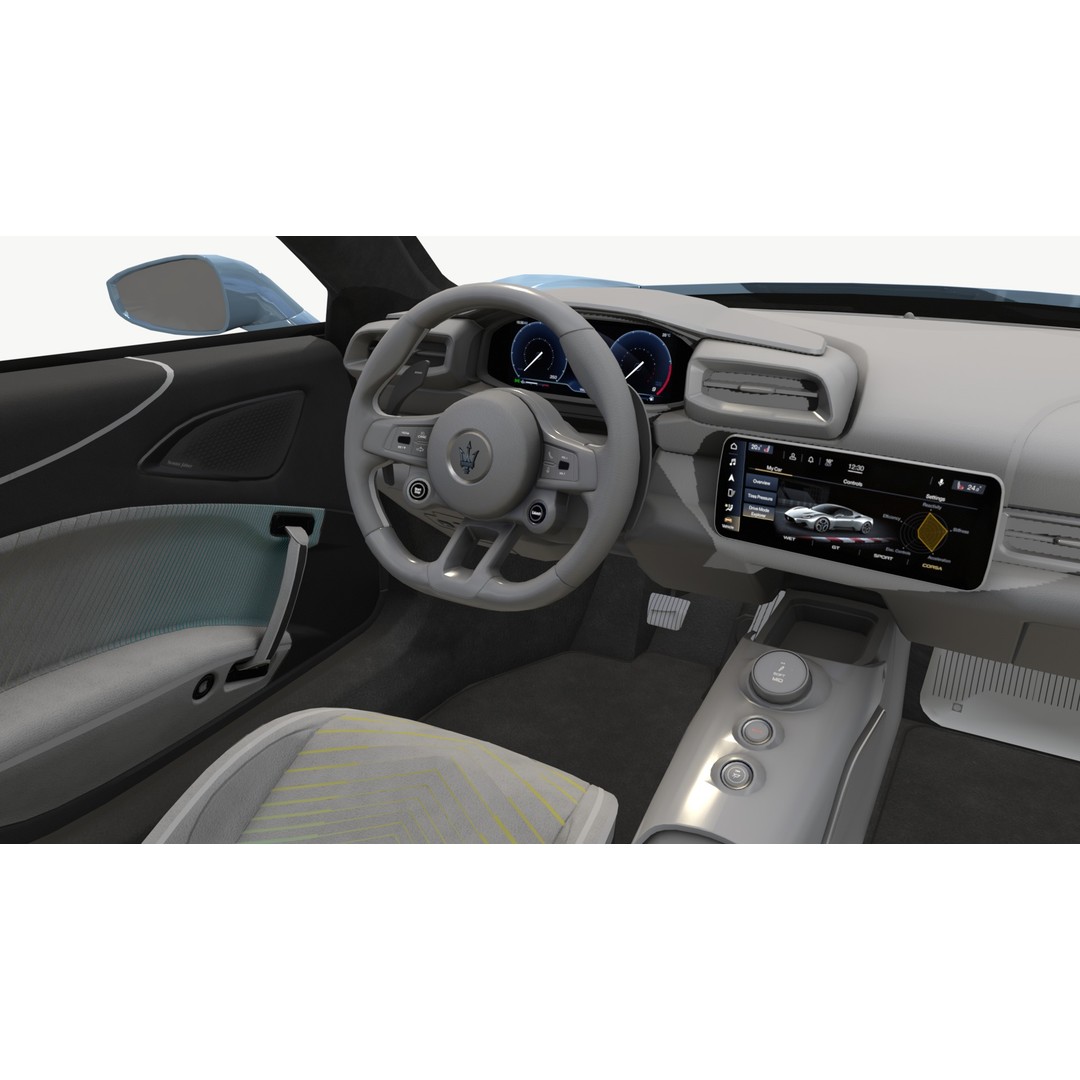Maserati MC20 Cielo 2024 3D Model – Low Poly Game Ready Asset, FBX - View 13