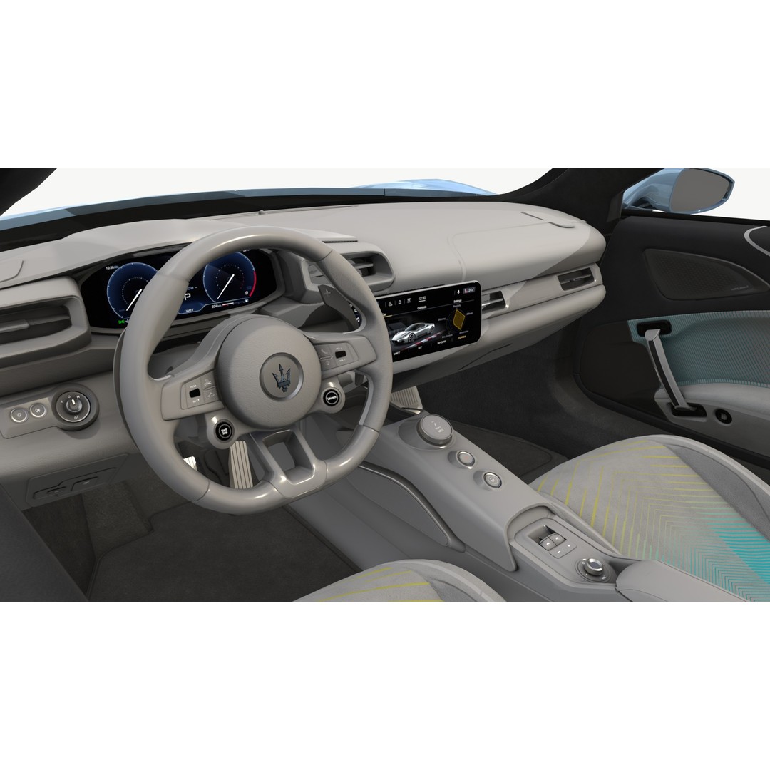 Maserati MC20 Cielo 2024 3D Model – Low Poly Game Ready Asset, FBX - View 14