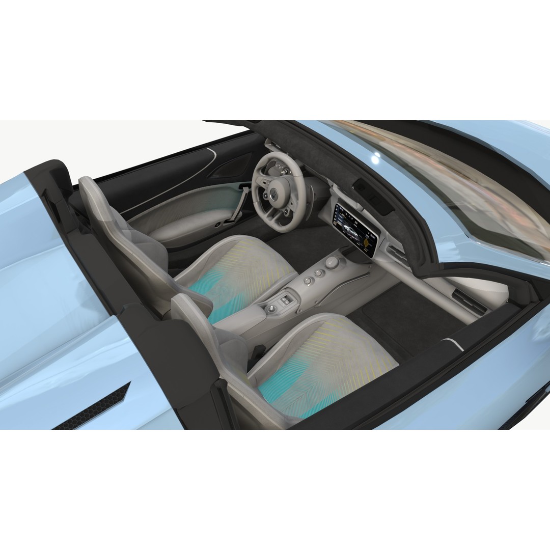 Maserati MC20 Cielo 2024 3D Model – Low Poly Game Ready Asset, FBX - View 16