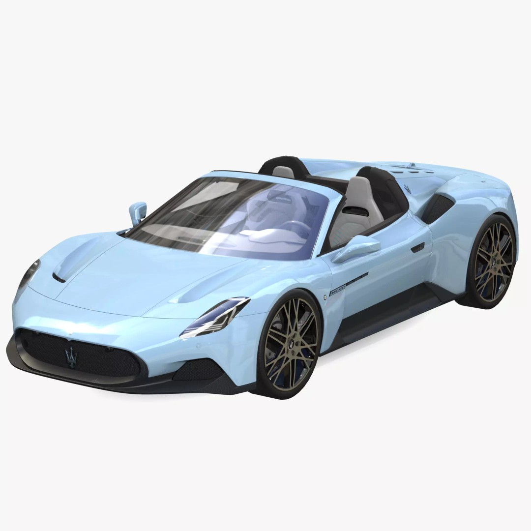 Maserati MC20 Cielo 2024 3D Model – Low Poly Game Ready Asset, FBX - View 2