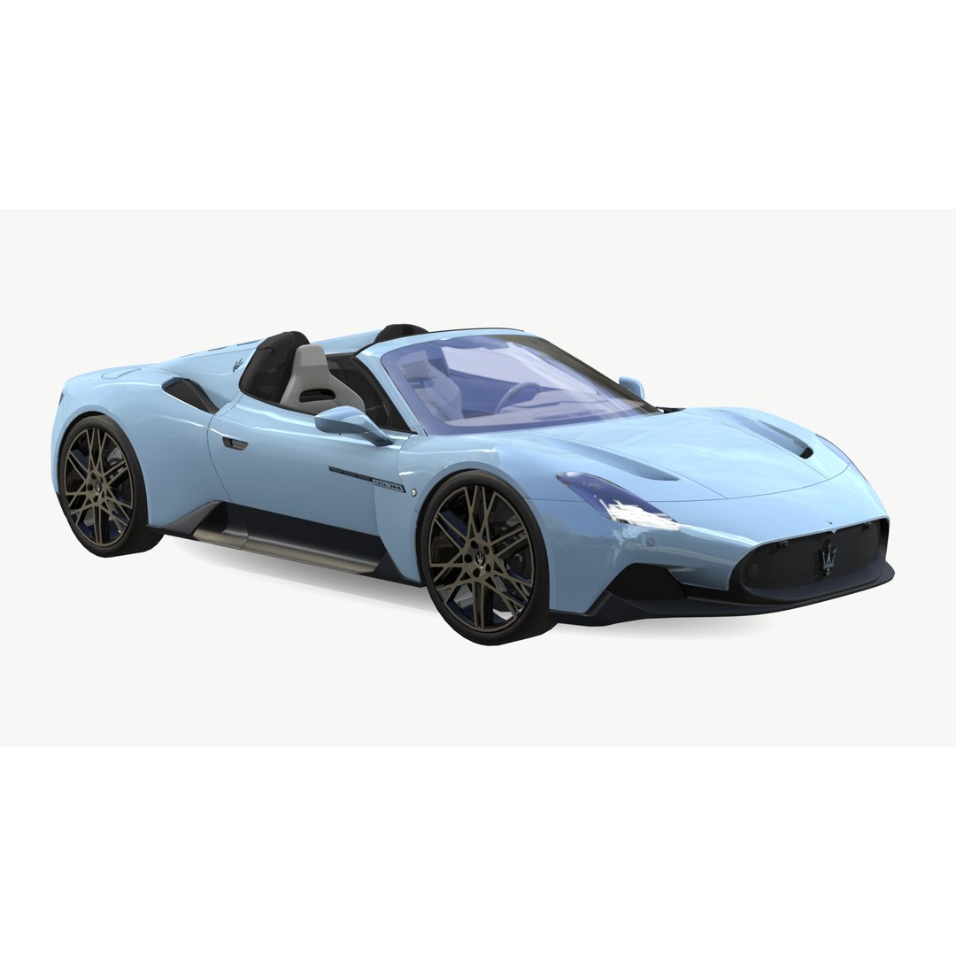 Maserati MC20 Cielo 2024 3D Model – Low Poly Game Ready Asset, FBX - View 4