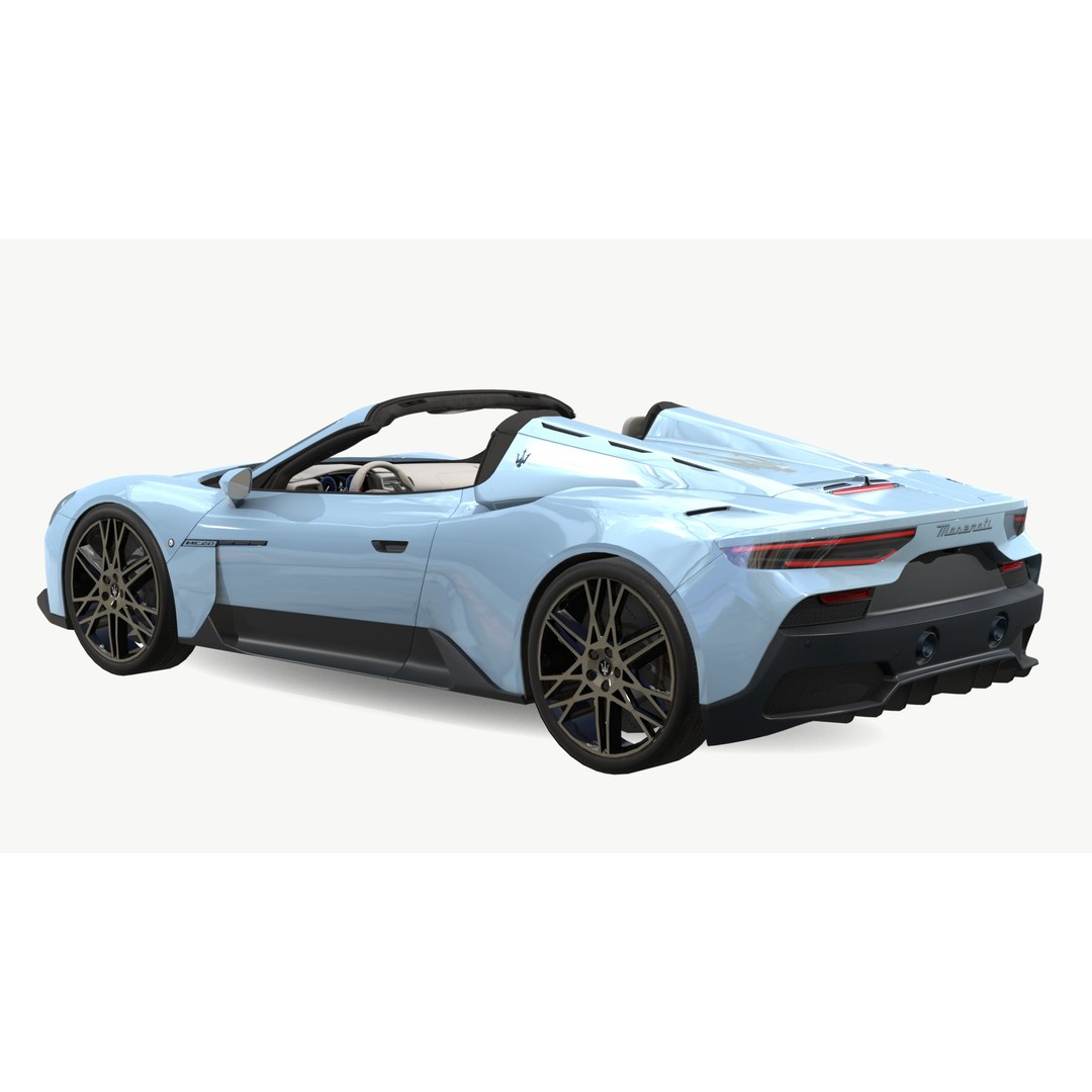 Maserati MC20 Cielo 2024 3D Model – Low Poly Game Ready Asset, FBX - View 5